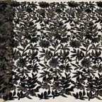 Floral Multisize 3–7mm Sequin Embroidery Fabric