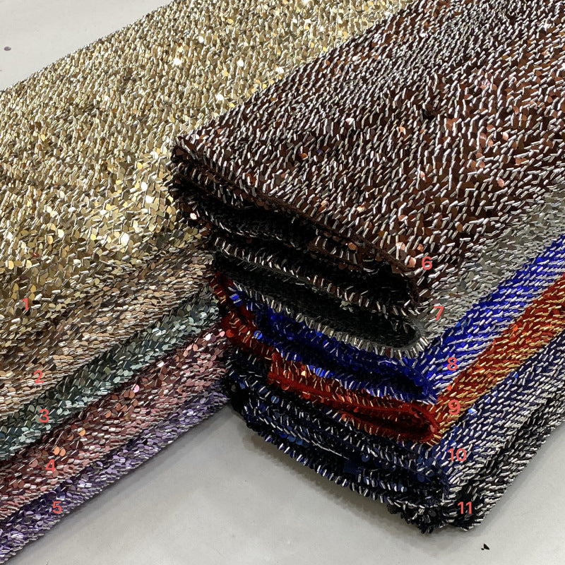 5mm Rolled Sequin Embroidered Stretch Mesh