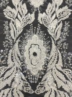 Heavy Sequin & Bubble-Bead Embroidered Bridal Fabric – Design 63135 — fabric photo 3