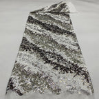 Twill-Effect Colorful Sequin Stretch Mesh — fabric photo 3