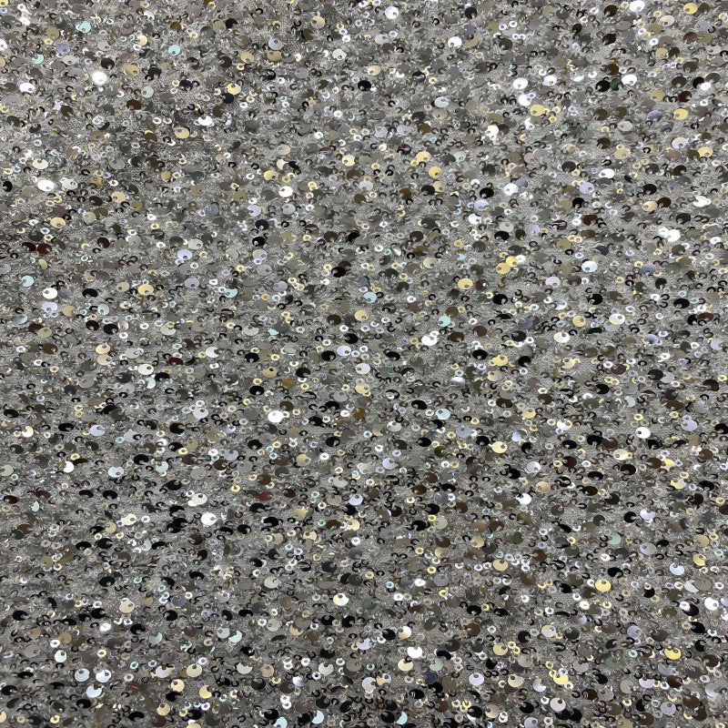 Stretch 3/5 mm Sequin Embroidered Stretch Mesh Fabric – Design 63615 — fabric photo 2