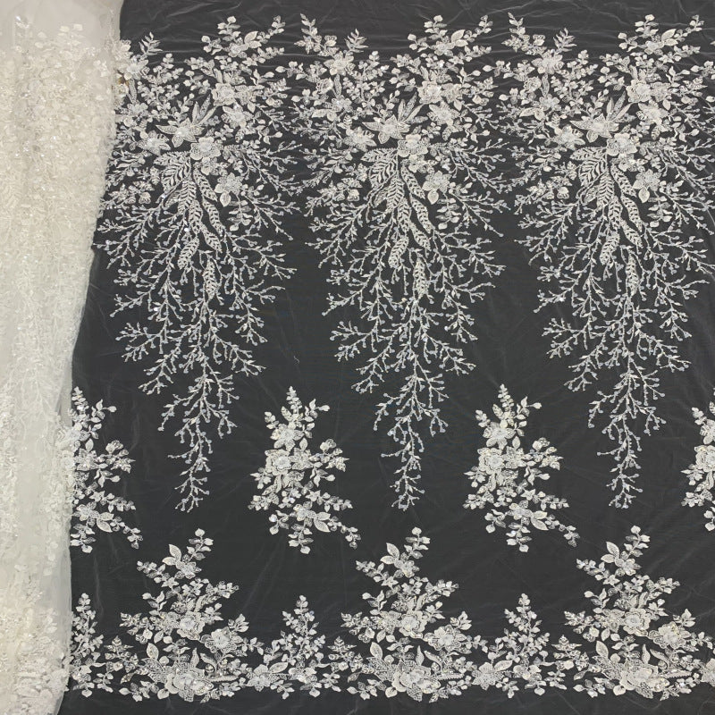 3D Sequin Embroidered Bridal Fabric – Design 75967