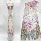 Laser-Cut & Printed Lace Fabric