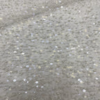 Bugle Bead and Crystal Embroidered Formal Fabric
