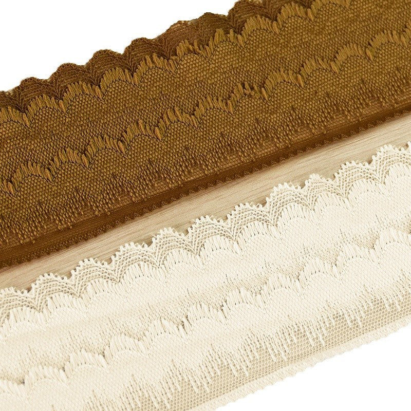Fuzzy Single-Scallop Stretch Nylon Lace Trim 6 cm — fabric photo 4