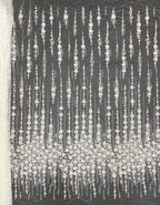 3/4 mm Sequin & Bubble-Bead Embroidered Bridal Fabric – Design 02143 — fabric photo 6