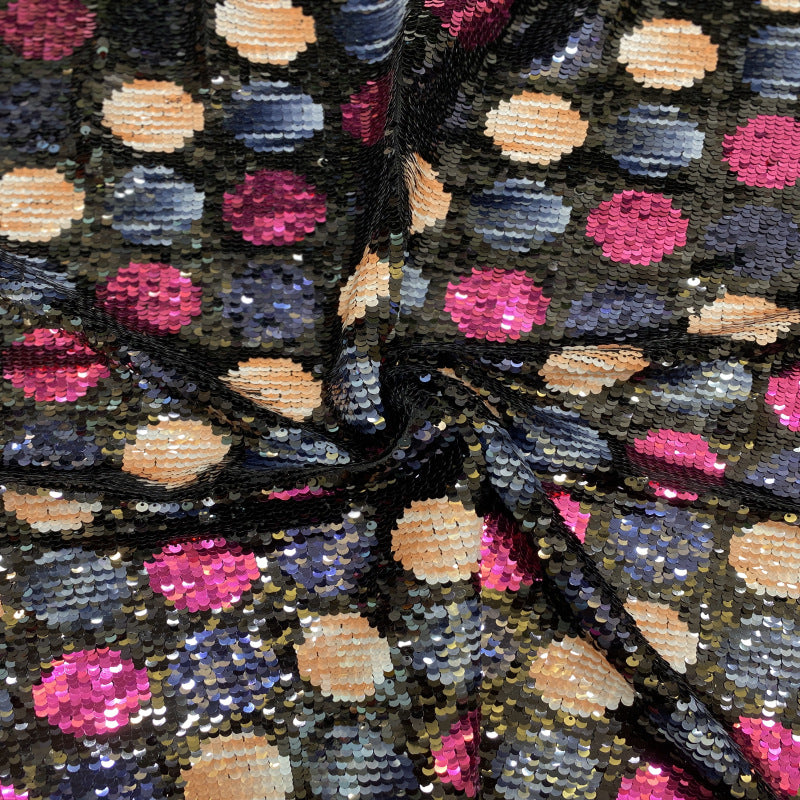 5 mm Sequin Embroidered Tulle Mesh Fabric — fabric photo 4