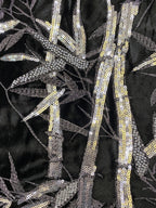 Sequin Embroidered Velvet-Base Fabric – Design 15583 — fabric photo 5