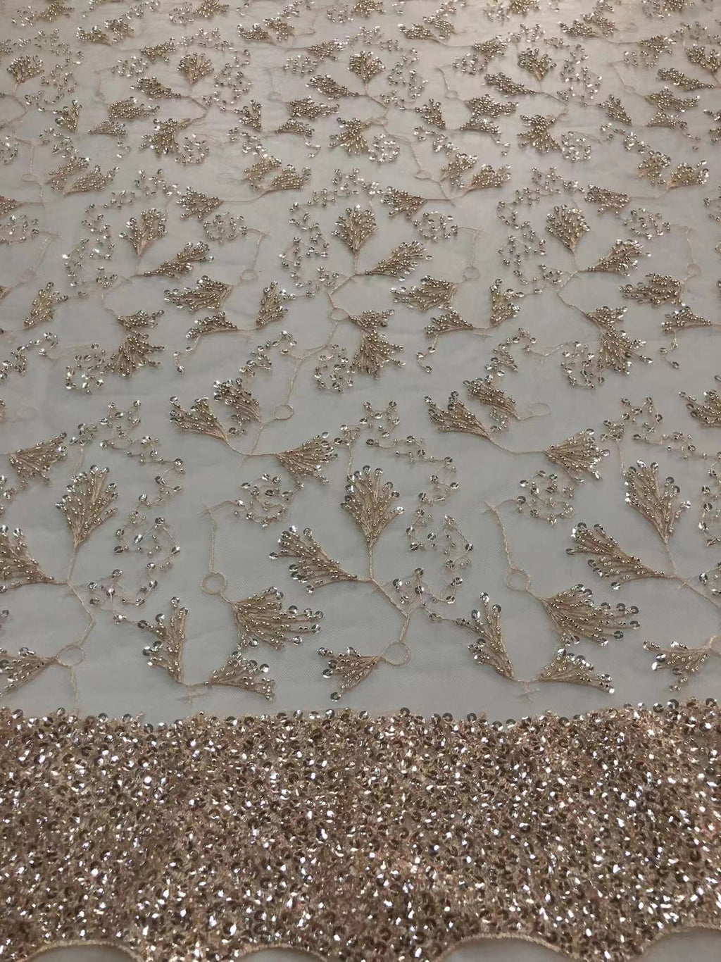 Gradient Bead Embroidery with 5 mm Sequins — fabric photo 2