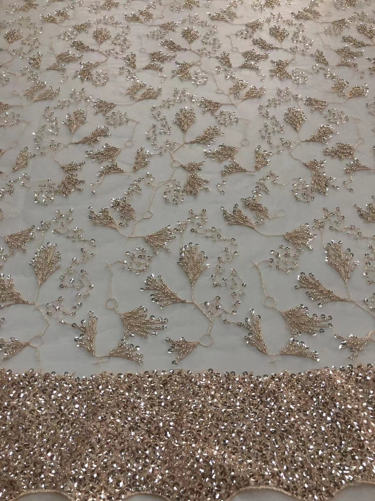 Gradient Bead Embroidery with 5 mm Sequins — fabric photo 2