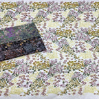 Botanical Mixed-Color Sequin Embroidered Fabric