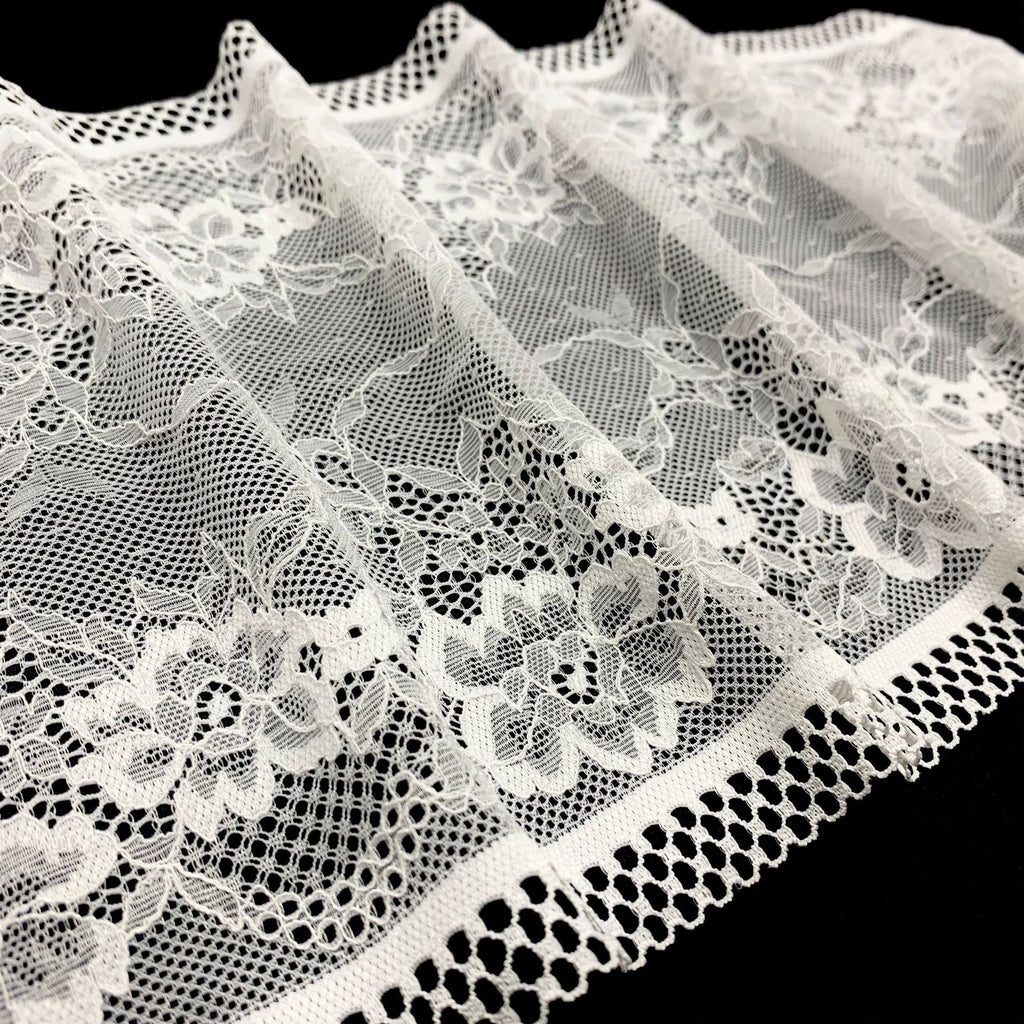 Circular Openwork Double-Edge Wide Nylon Lace Trim 22 cm — fabric photo 2