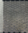 Fan-Motif White Bead and 5 mm Crystal Sequin Fabric — fabric photo 6