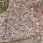 Velvet Base 3/5mm Colorful Sequin Fabric — fabric photo 3