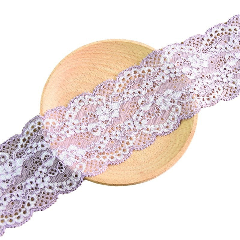 Double-Scallop Picot-Edge Stretch Nylon-Spandex Lace Trim 6 cm — fabric photo 4