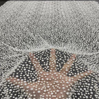 Dense Foam Bead Embroidered Bridal Fabric — fabric photo 2
