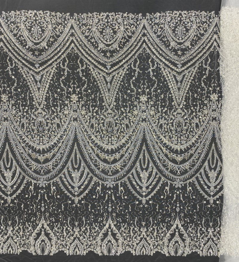 Sequin Embroidered Bridal Fabric – Design 96991 — fabric photo 6