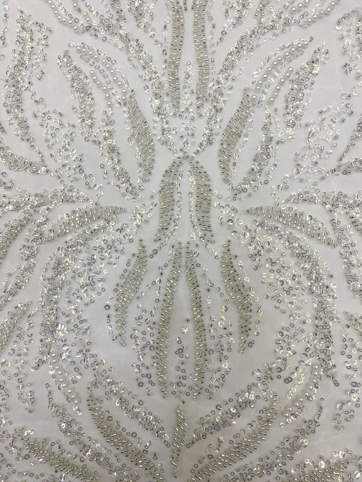 Foam Bead Crystal Sequin Embroidery Fabric — fabric photo 5