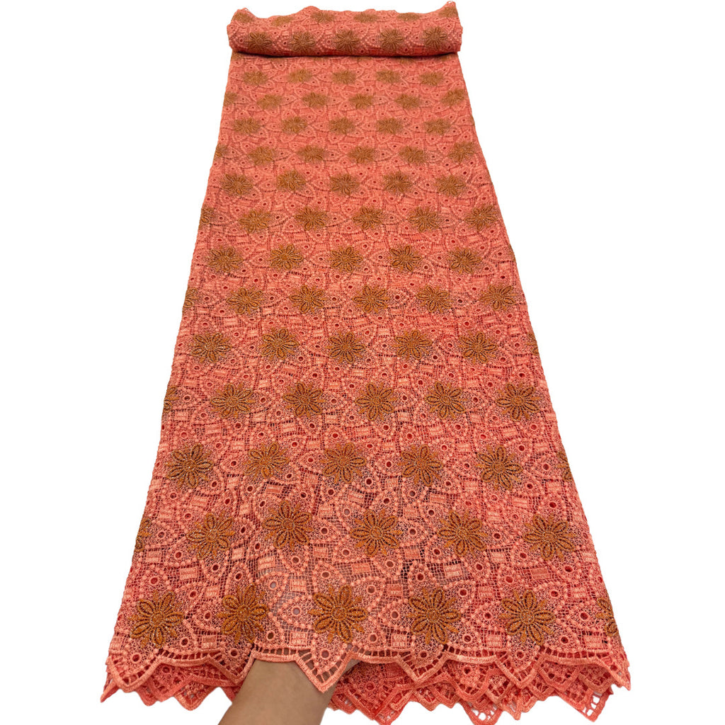 Colored Polyester Cutwork Lace Fabric 130 cm – Per Yard — fabric photo 5