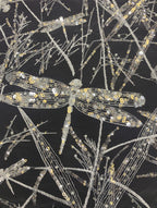 Dragonfly Raised-Bead and 3/5 mm Crystal Sequin Fabric — fabric photo 2