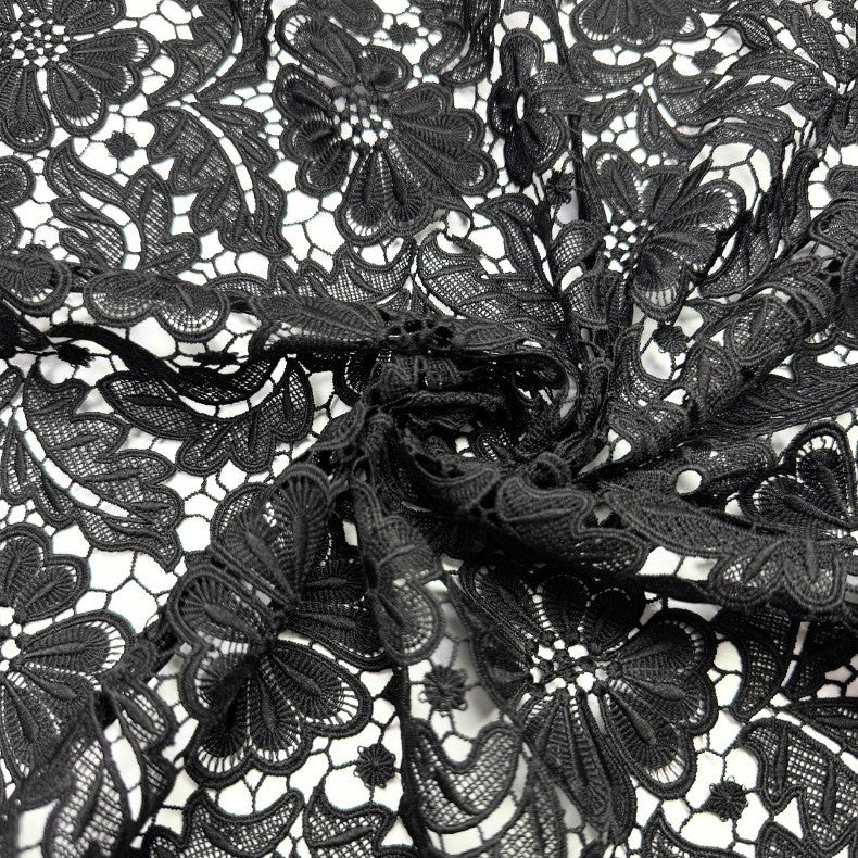 3D Embroidered Guipure Lace Fabric – Design 15711 — fabric photo 2