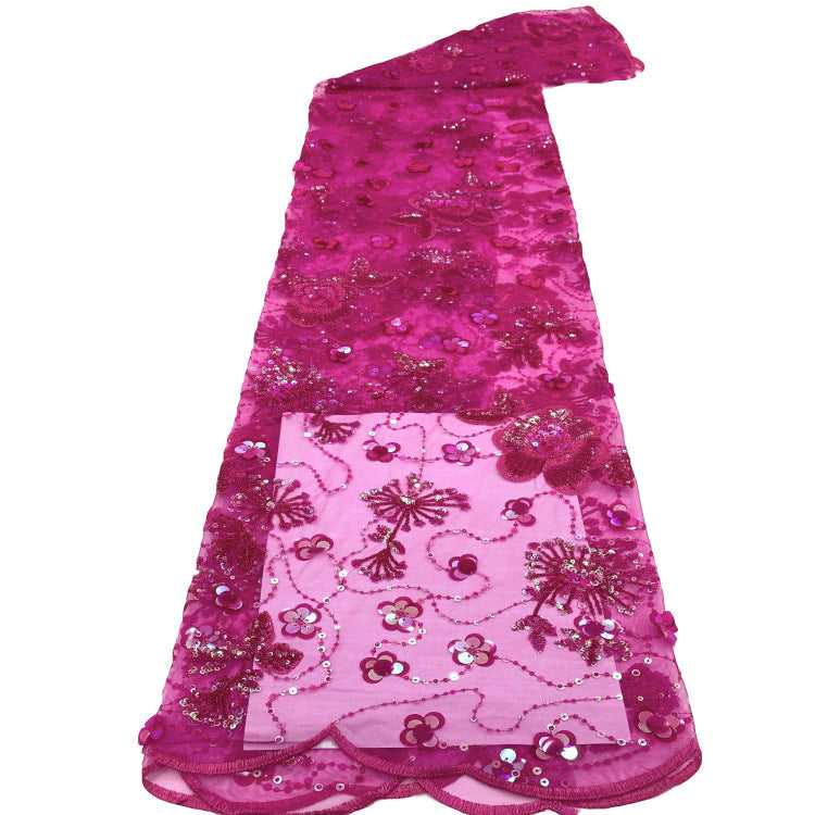 Lotus 2/3/5/9/12 mm Sequin Embroidered Bridal Fabric