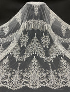 Sequin & Cordwork Embroidered Bridal Fabric – Design 67615