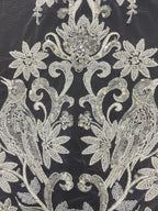 Symmetrical Bugle and Foam Bead Sequin Fabric — fabric photo 3