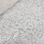 Sequin & Bubble-Bead Embroidered Bridal Fabric – Design 82559 — fabric photo 5