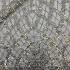 Bead & Sequin Embroidered Mesh for Bridalwear — fabric photo 5