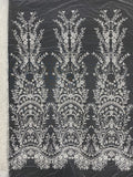 Sequin & Bubble-Bead Embroidered Bridal Fabric – Design 43007 — fabric photo 6