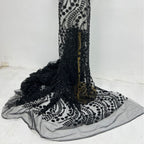 Bugle Bead & Seed Bead Mesh Lace — fabric photo 4