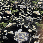 Multicolor 3/5 mm Sequin Embroidered Velvet-Base Fabric — fabric photo 3