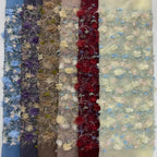 Hand-Sewn 3D Floral Bugle Bead and Sequin Fabric - 42622 — fabric photo 2