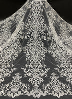 Sequin Embroidered Bridal Fabric – Design 93663 — fabric photo 6