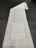Lace-Base Raised Bead and Sequin Embroidered Fabric — fabric photo 6