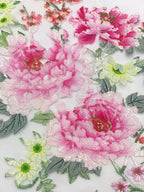 Botanical Printed Laser Embroidery Fabric — fabric photo 5