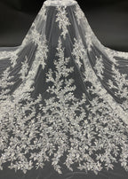Thread Bead & 3/7mm Sequin Wedding Fabric — fabric photo 6
