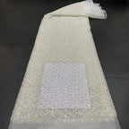 Fine Crystal-Look Sequin & Bubble-Bead Embroidered Bridal Fabric