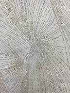 2/4 mm Sequin Embroidered Bridal Fabric – Design 22431 — fabric photo 3