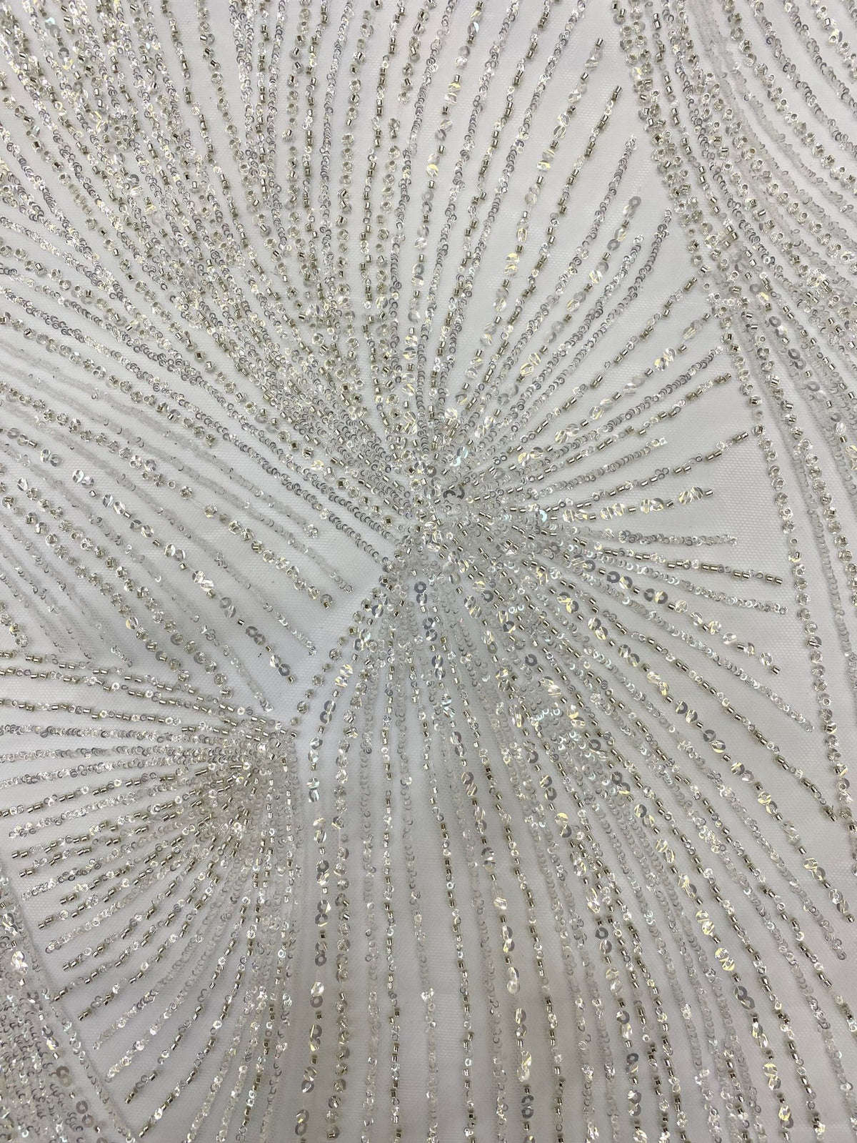 2/4 mm Sequin Embroidered Bridal Fabric – Design 22431 — fabric photo 3