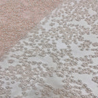 Heavy Bead & Foam Bead Embroidered Bridal Fabric — fabric photo 5