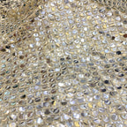 Chiffon with 3mm & 12mm Leaf Sequins — fabric photo 2
