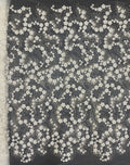 Geometric Floral Bead & Sequin Embroidery Fabric — fabric photo 6