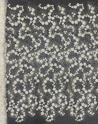 Geometric Floral Bead & Sequin Embroidery Fabric — fabric photo 6