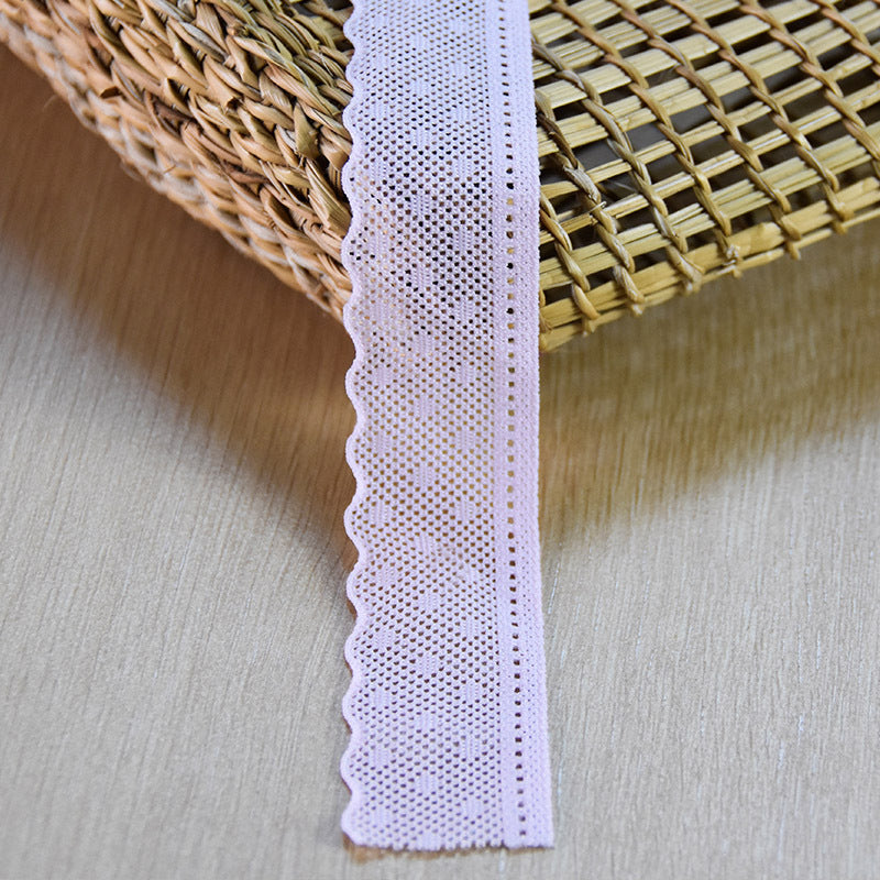 Single-Scallop Picot-Edge Stretch Nylon Lace Trim 2.5 cm