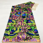 Large Floral Colorful Sequin Embroidery Fabric — fabric photo 4