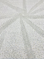 Crystal-Look Sequin & Triple-Bead Embroidered Bridal Fabric — fabric photo 3