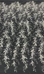 Heavy 3D Sequin & Triple-Bead Embroidered Bridal Fabric