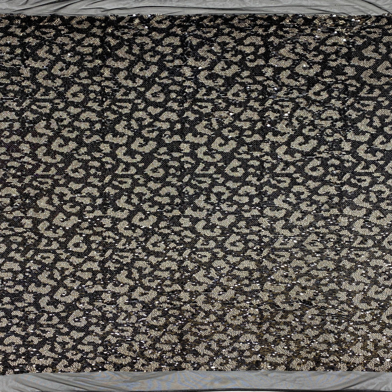 Leopard Print 5mm Rolled Sequin Fabric — fabric photo 2